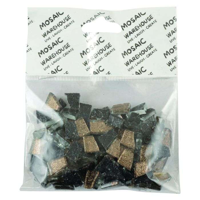 Mosaic Warehouse Pre Nip Charcoal Glitter Mosaic Tiles