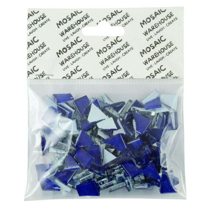 Mosaic Warehouse Pre Nip Medium Blue Crystal Glass Mosaic Tiles
