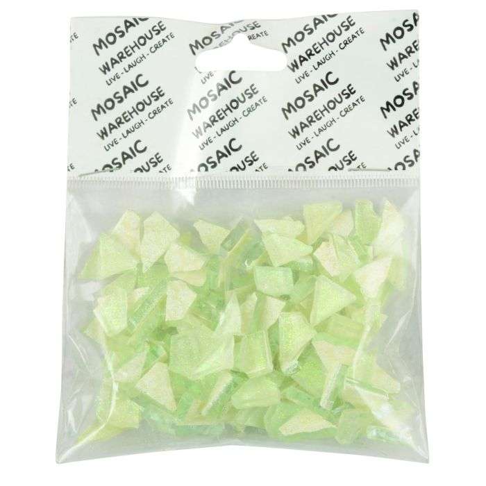 Mosaic Warehouse Pre Nip White Glitter Mosaic Tiles