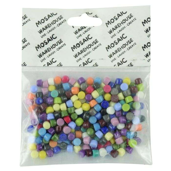 Mosaic Warehouse Plain Mixed Colour Dot Pearl Glass Mosaic Tiles