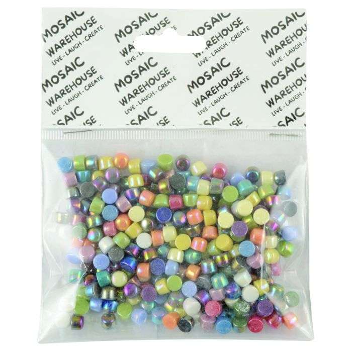 Mosaic Warehouse Pearl Mixed Colour Dot Pearl Glass Mosaic Tiles