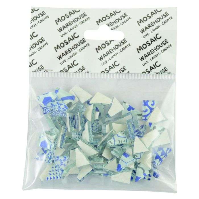 Mosaic Warehouse Pre Nip Blue Delft Mosaic Tiles