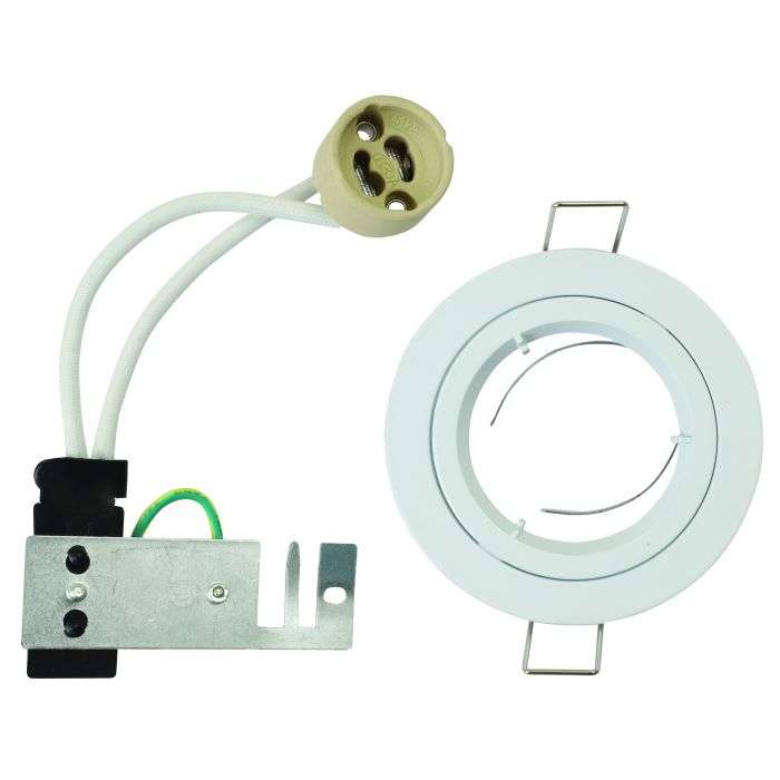 Eurolux White Aluminium Straight Downlighter