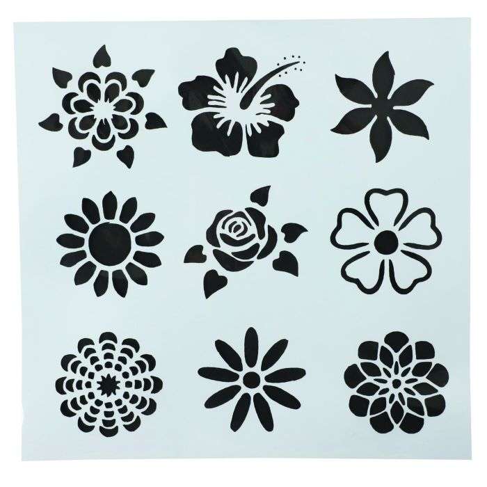 Unlimited Ideas Flower Collection Stencil 210 x 225mm