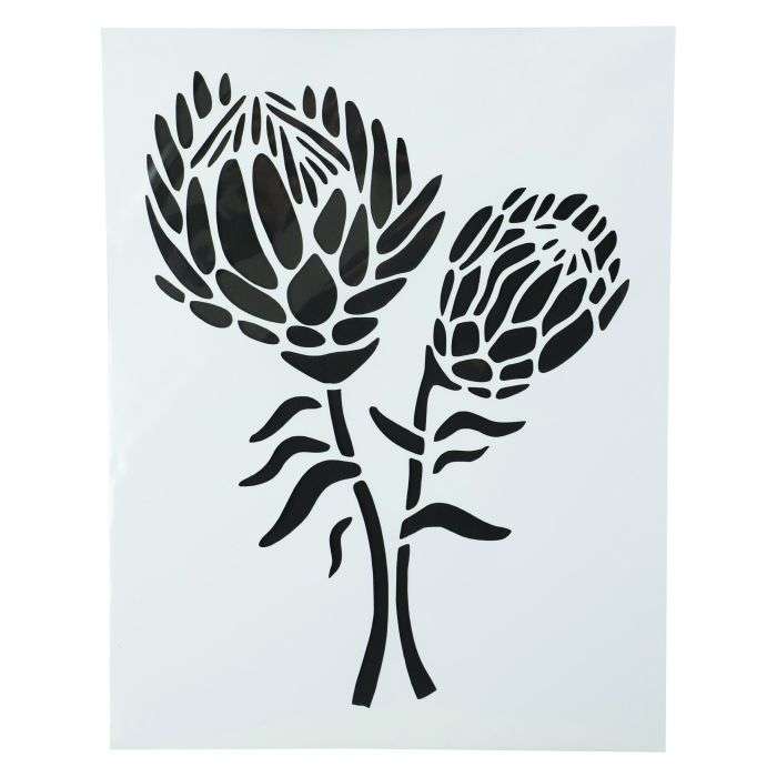 Unlimited Ideas 2 Proteas Stencil 180 x 248mm