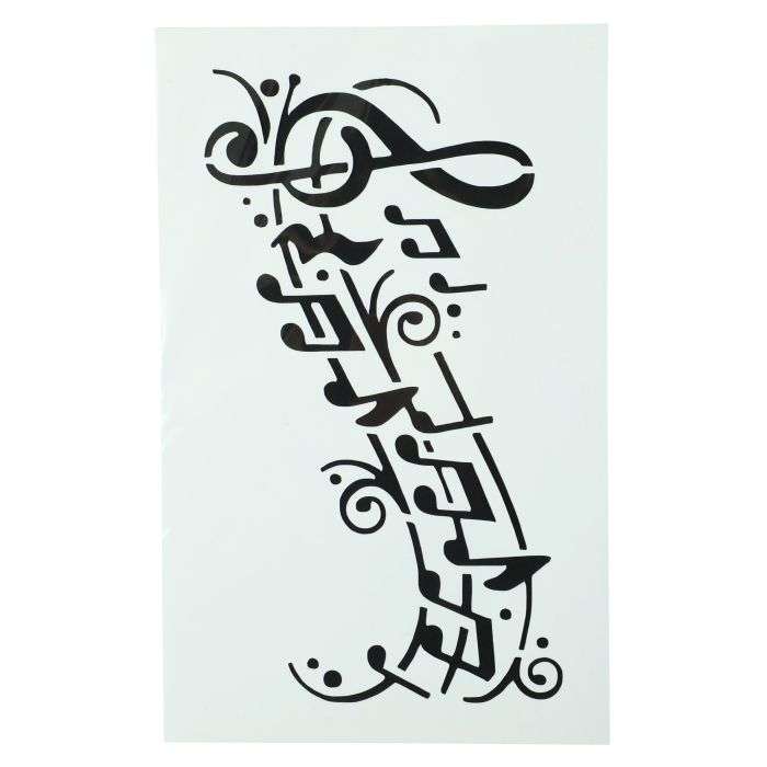 Unlimited Ideas Music Notes Stencil 200 x 136mm