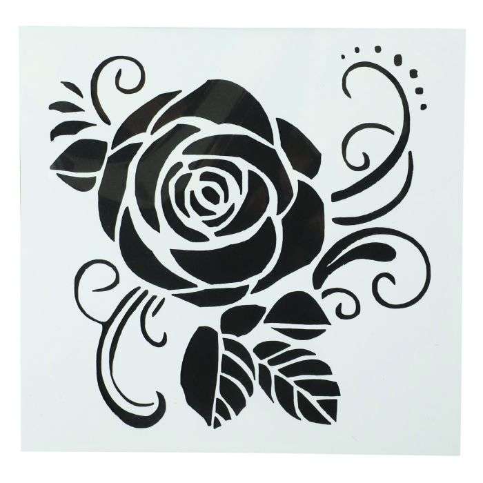 Unlimited Ideas Rose Stencil 155 x 169mm