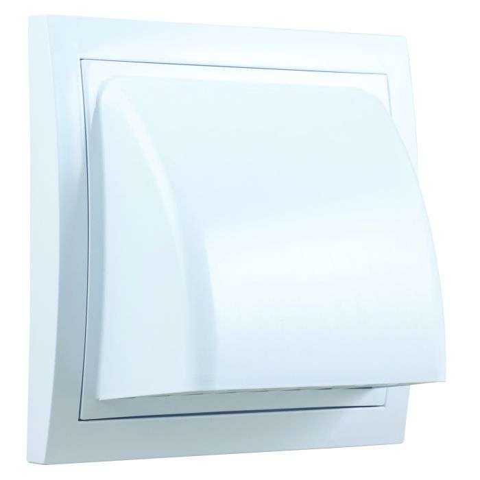 White Weather Proof Ducting Vent Grill 100mm