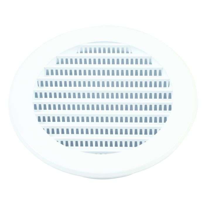Manrose White PVC Round Ducting Vent Grill 100mm