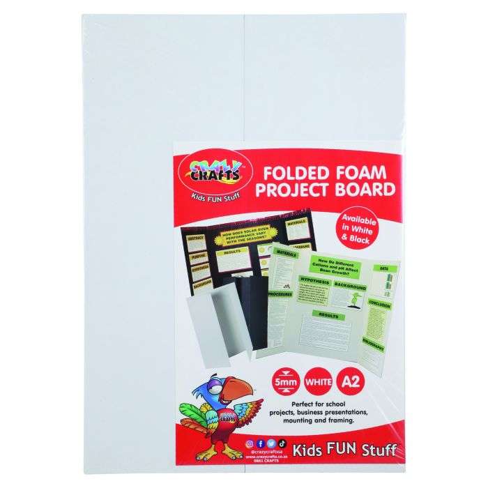 Crazy Craft White Folded Foam Project Board A2