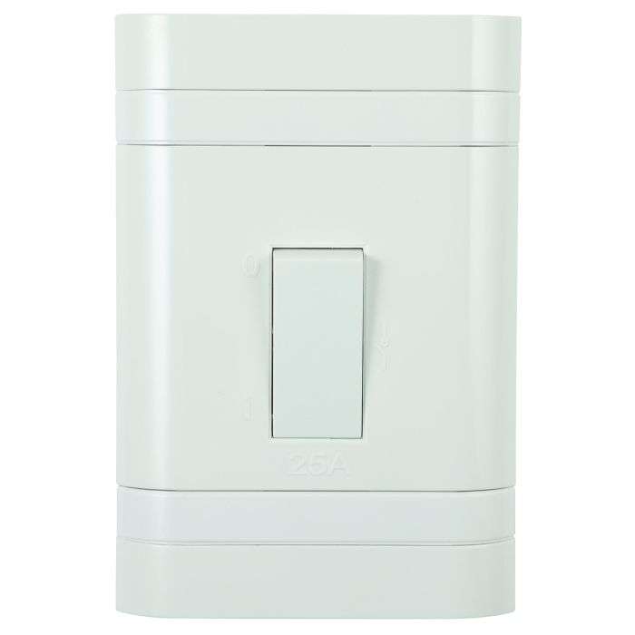 Lesco White 2-Pole 25A Isolator Switch 2x4