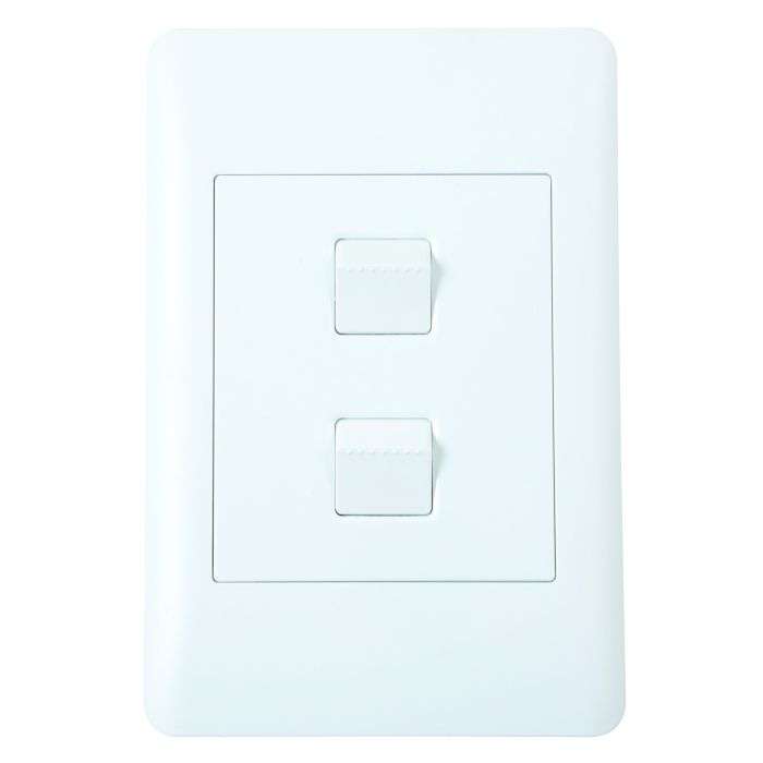 Lesco Apollo White 2-Lever 1-Way Light Switch 2x4