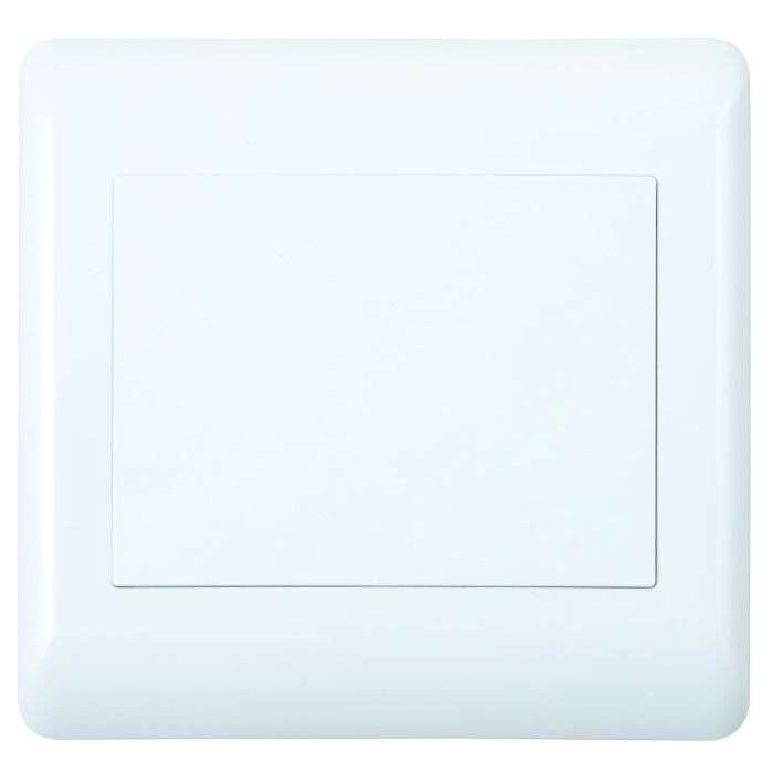 Lesco Apollo White Blank Cover Plate 4x4