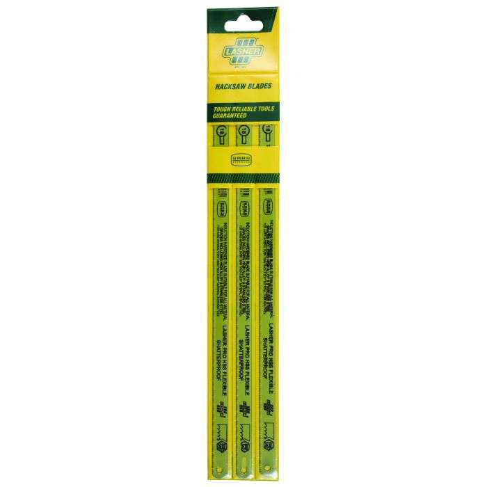 Lasher Pro Hacksaw Blades 18TPI - 3 Pack