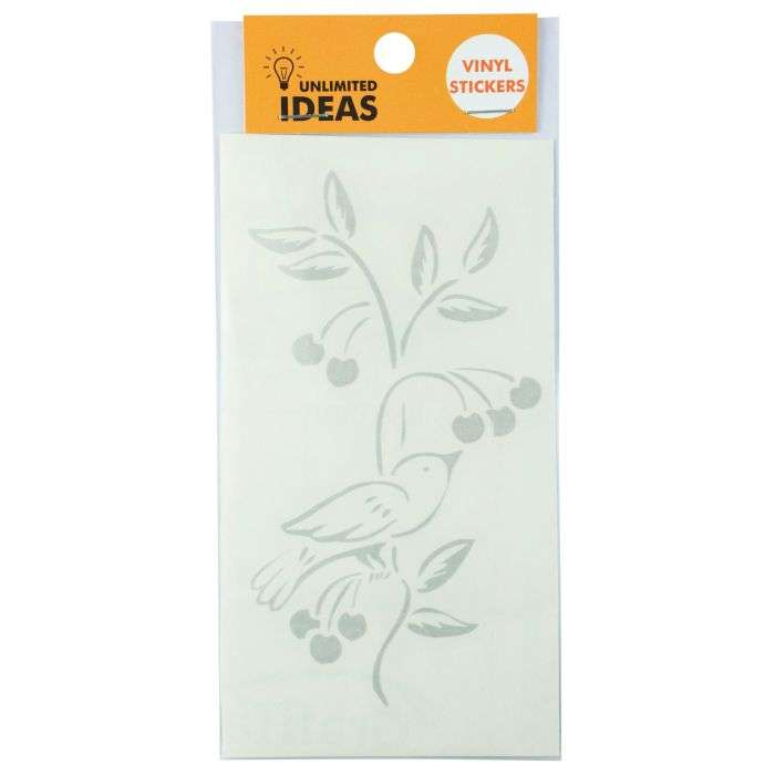 Unlimited Ideas Frosted Bird Eating Sticker