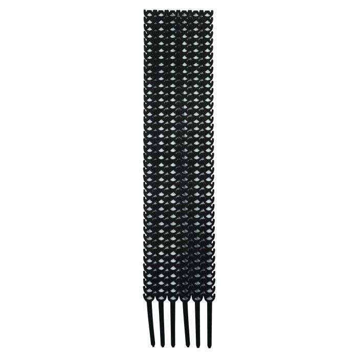 Black Classic Rapstrap Ties 300mm - 48 Pack