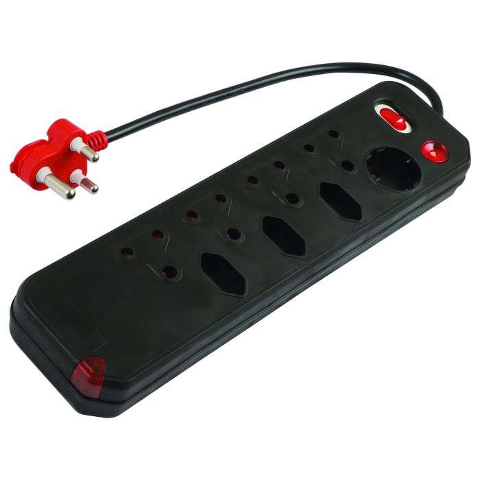 Electricmate Black 8-Way Surge Multi Plug