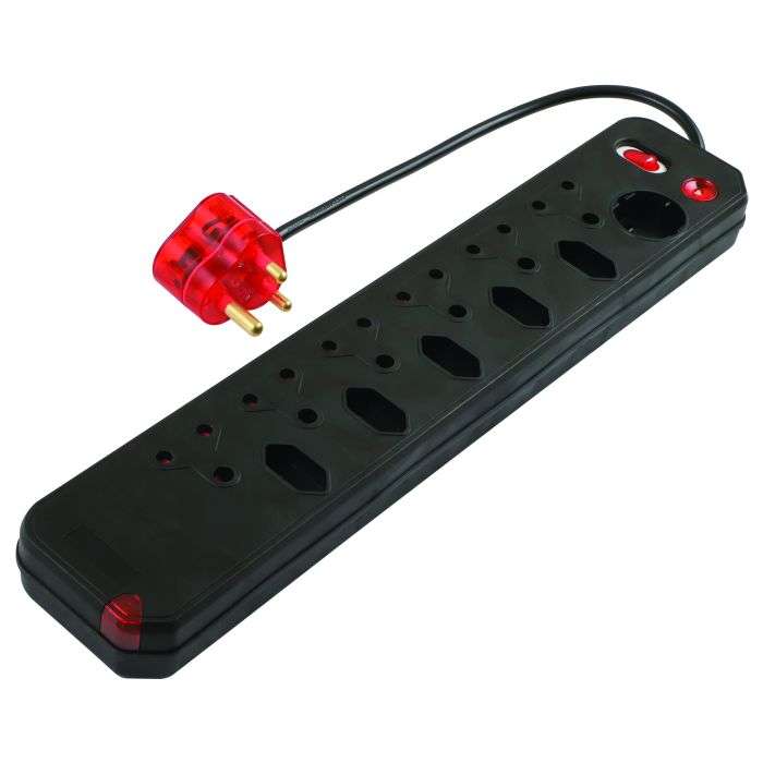 Electricmate High Surge Black 12-Way Multi Plug