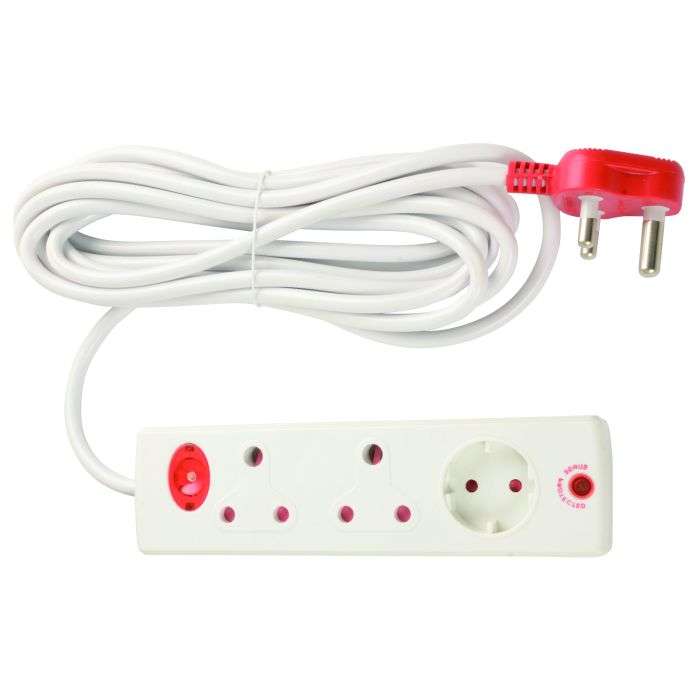 Electricmate Surge Extension Cable With 3-Way Coupler 5m