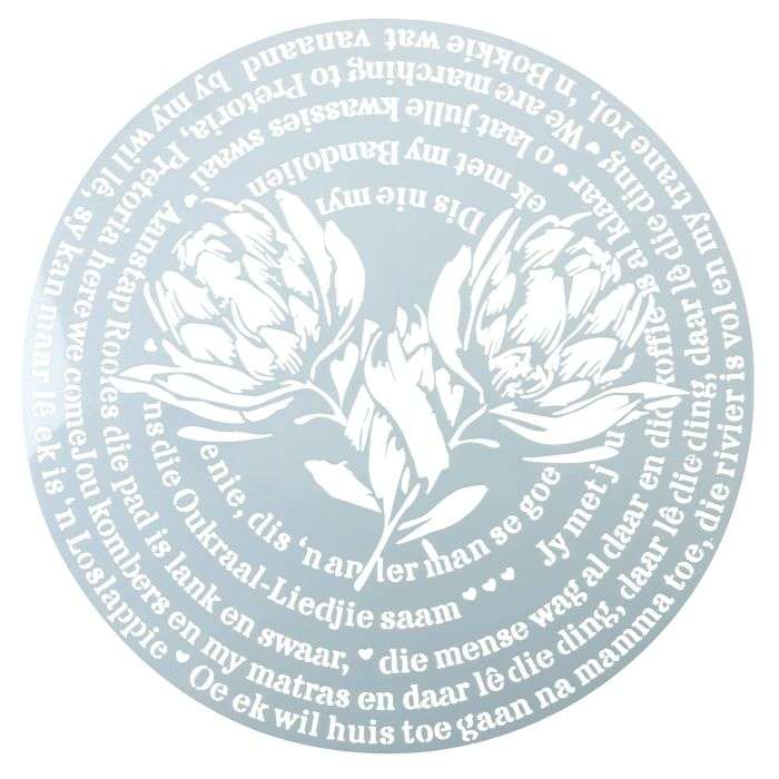 Tjhoko Decorative Underplate Protea Stencil 30 x 30cm