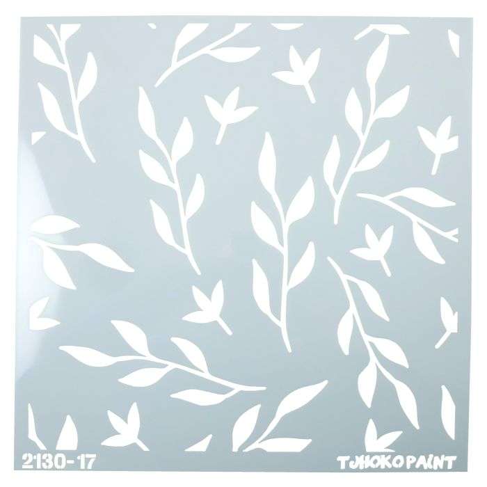 Tjhoko Decorative Leaves Stencil 30 x 30cm 10 5
