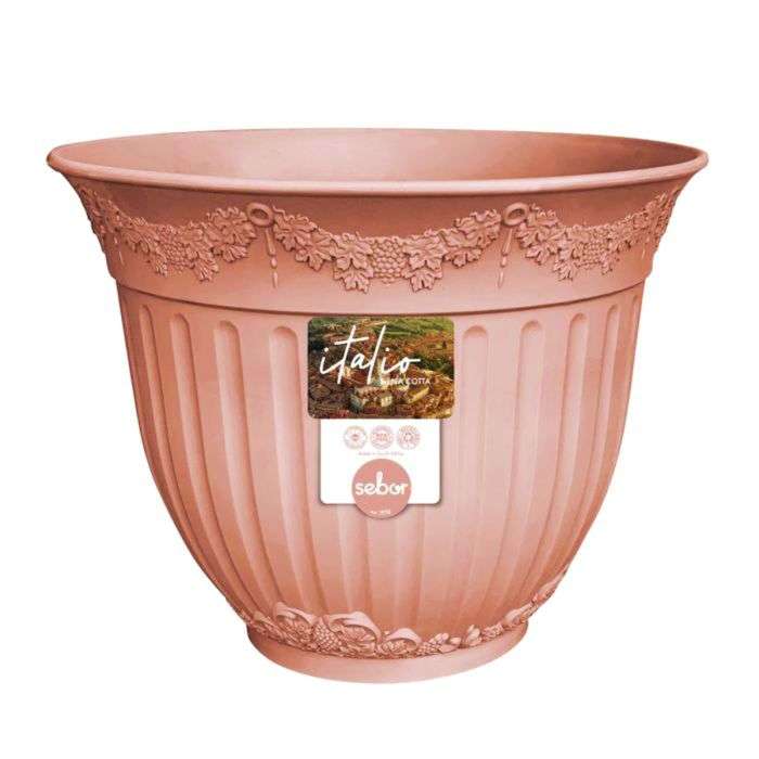 Sebor Sienna Cotta Plastic Pot Planter 350mm