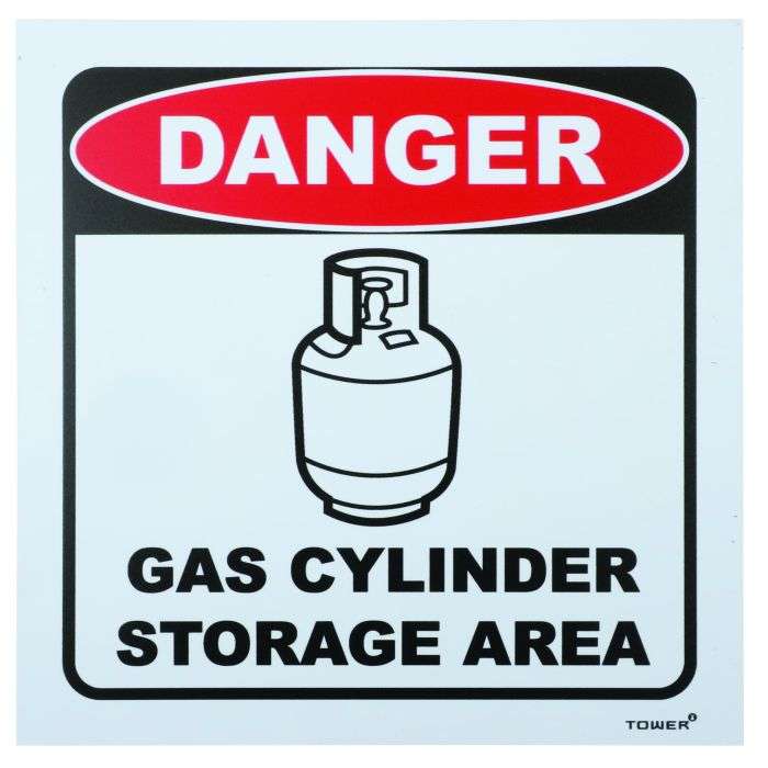 Tower Danger Gas Cylinder Storage Area Sign 190 x 190mm