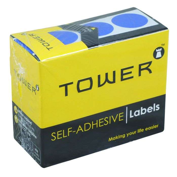Tower Blue 19mm Diameter Craft Labels