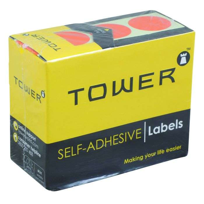 Tower Orange 19mm Diameter Craft Labels