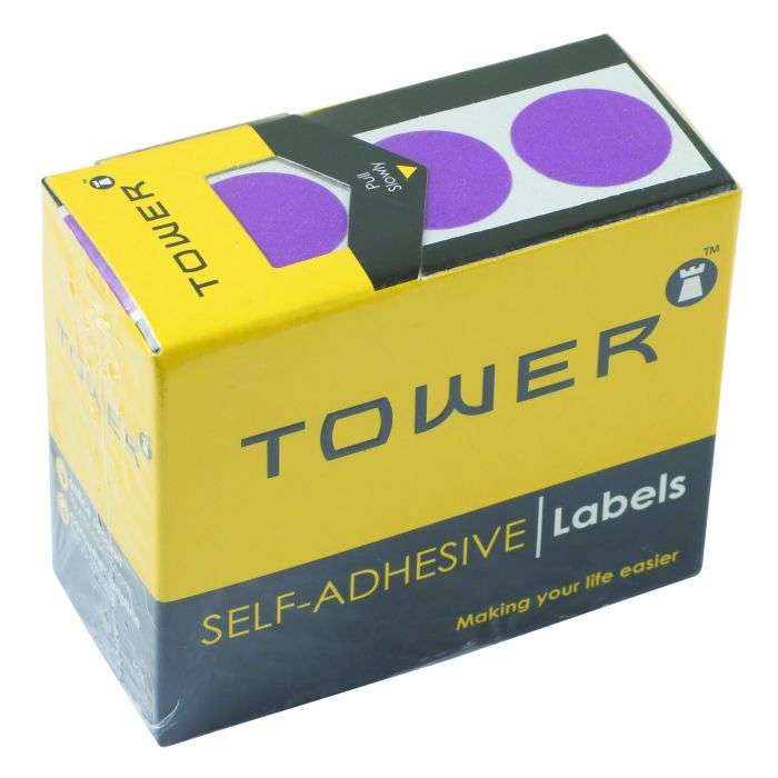 Tower Purple Craft Labels 19mm DIA 250LABELS