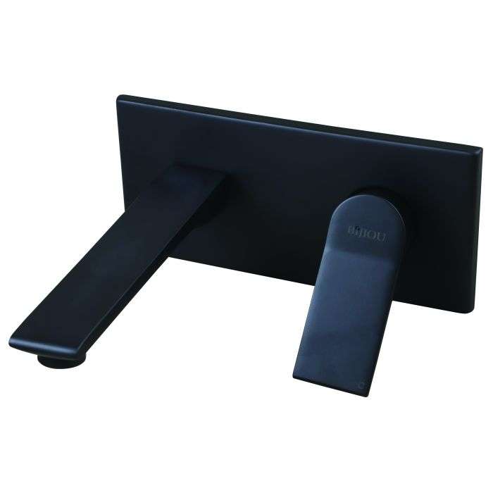 Bijiou Black Maine Bath Mixer with Spout And Cover Plate