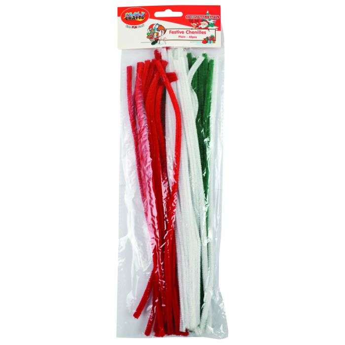 Crazy Craft Plain Festive Chenille Sticks