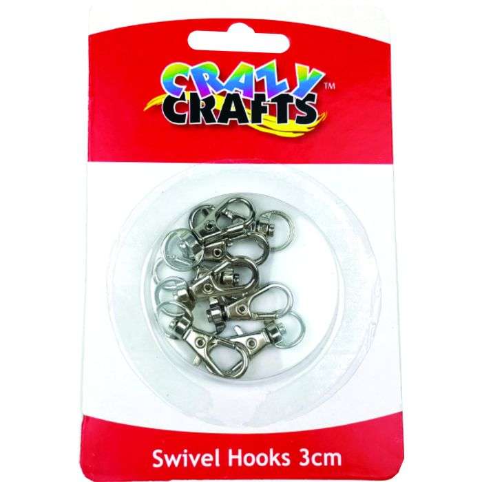 Crazy Craft Keychain Hooks Clips 3Cm 8 Pieces