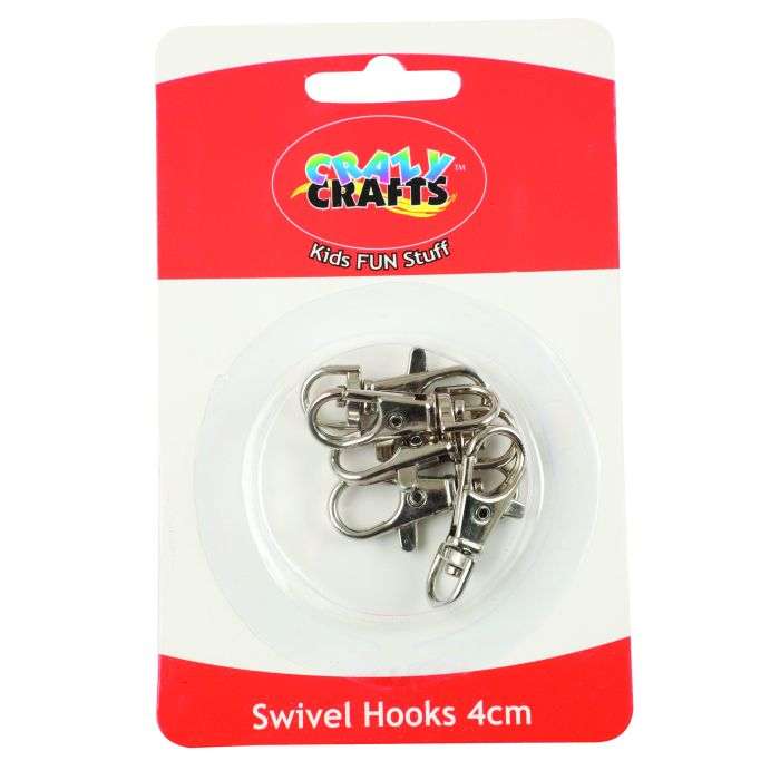 Crazy Craft 4cm Hook Keychain Clips  5 Pack