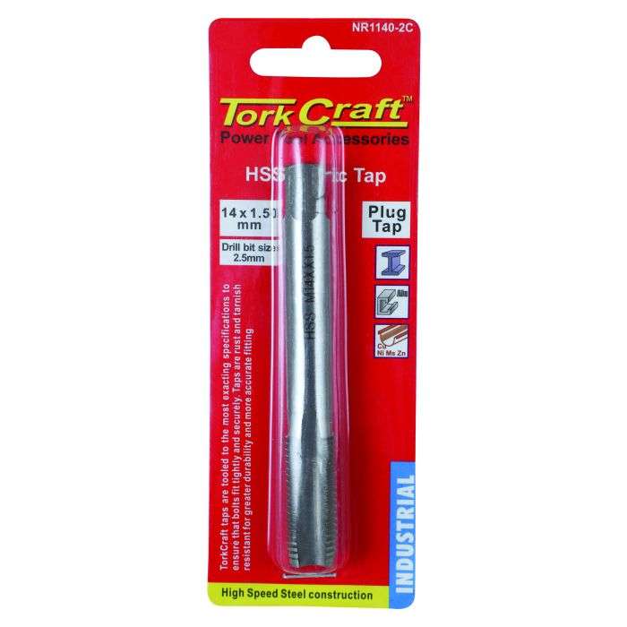 Tork Craft HSS Tap Cutting Tool 14x1.5MM NR1140-2C