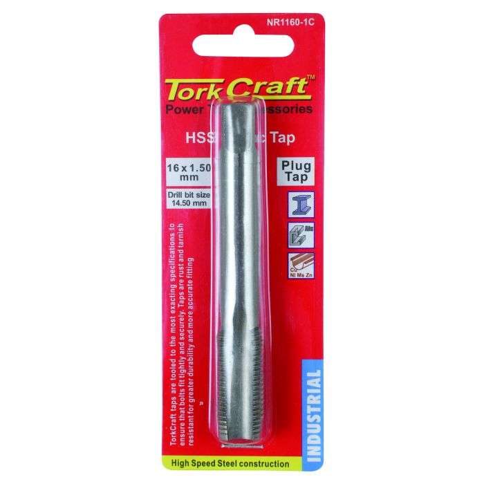 Tork Craft HSS Tap Cutting Tool 16x1.5MM NR1160-1C