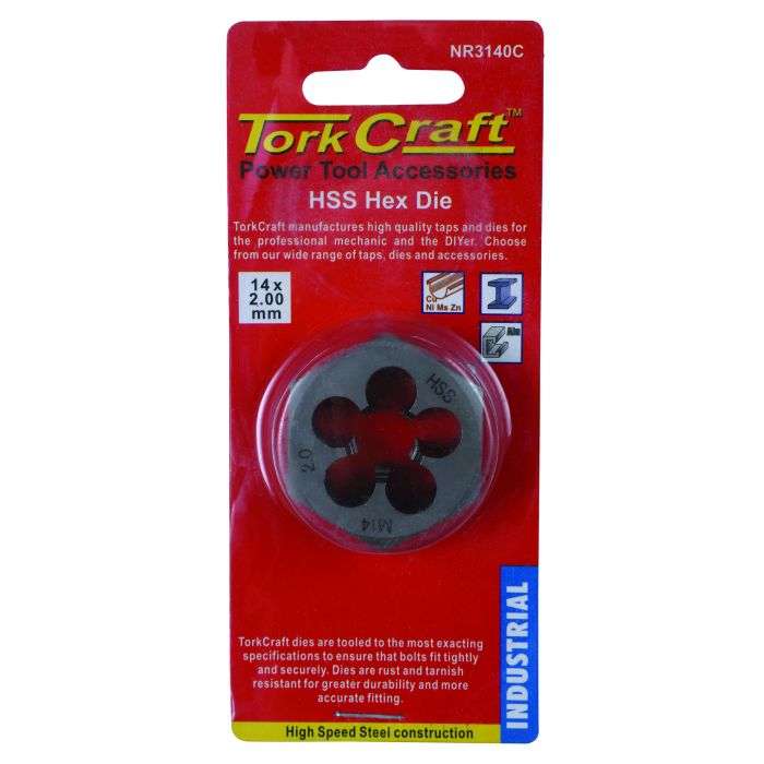 Tork Craft Die HSS HEX Nut 14X2mm HSS