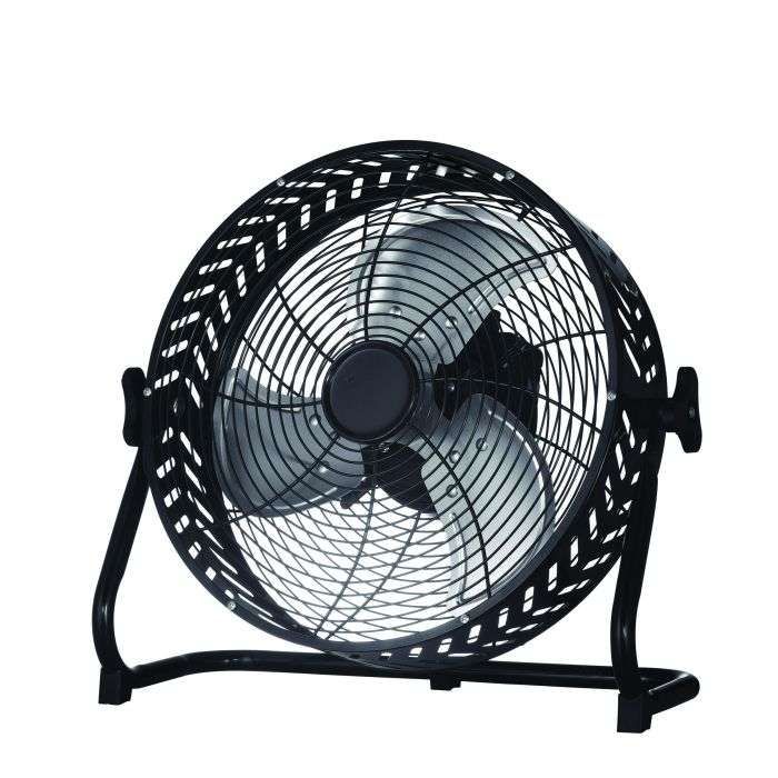 Salton Black Rechargeable Floor Fan 30Cm