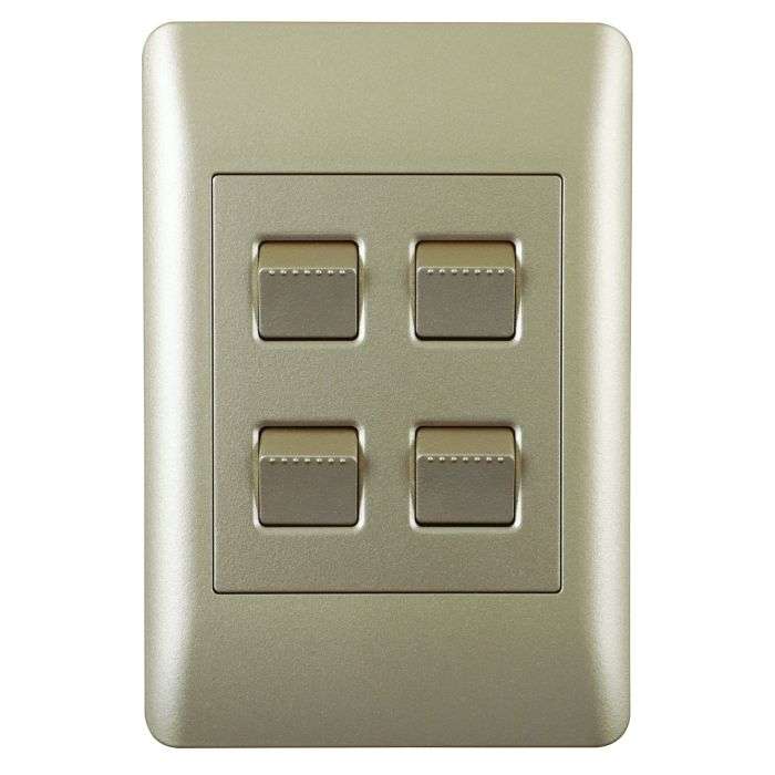 Lesco Apollo Gold 4-Lever 1-Way Light Switch