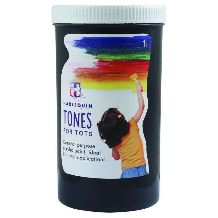 Harlequin's 1L Midnight Black Tones for Tots Craft Paint