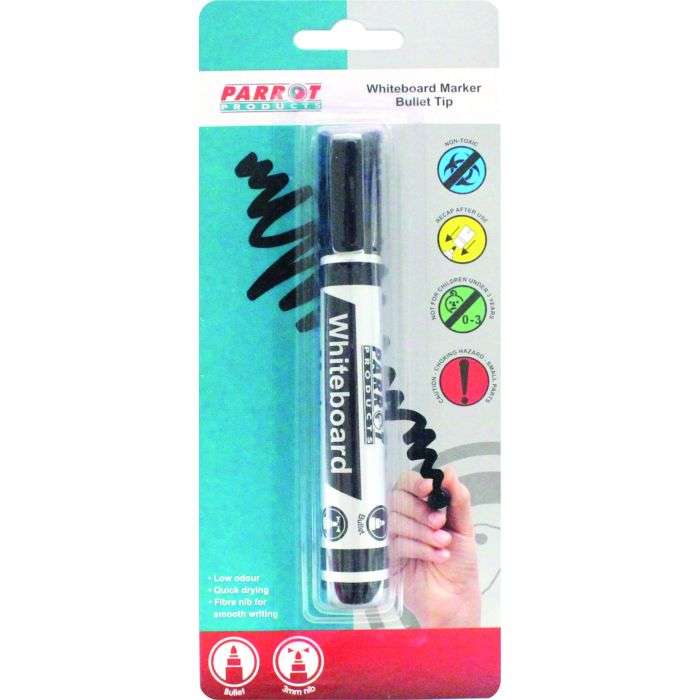 Parrot Black Bullet Whiteboard Marker Pen