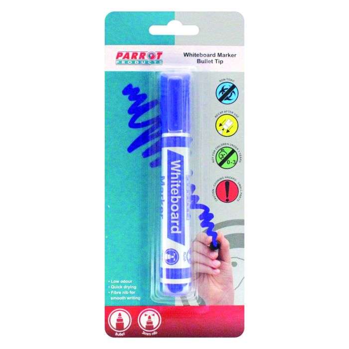 Parrot Blue Bullet Whiteboard Marker Pen
