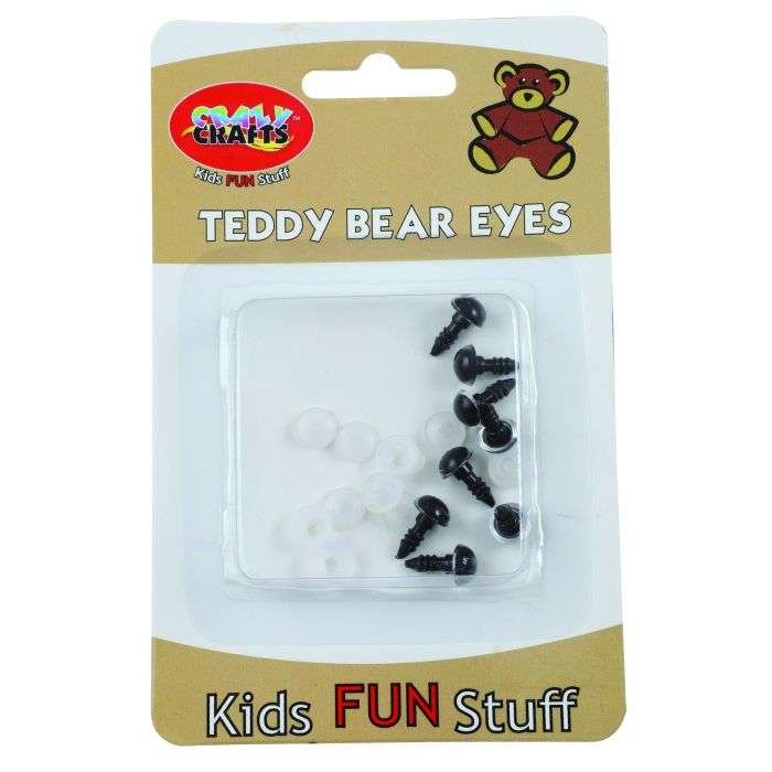 Crazy Craft Decorative Teddy Bear Eyes 8mm 10PCE