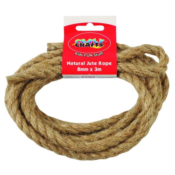 Crazy Craft Natural Jute Rope 8MMX3M