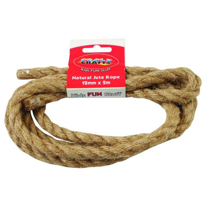 Crazy Crafts Natural Jute Rope 12mmx2m