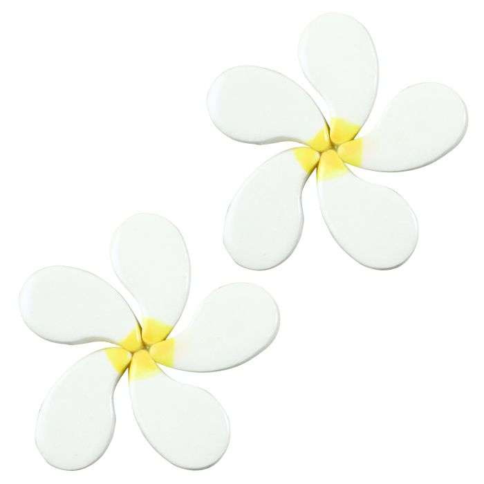 The Clay Club Frangipani Flower Mosaic Tile