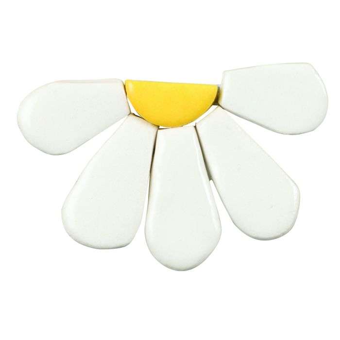 ClayClub Mosaic Tile Daisy Half Flower