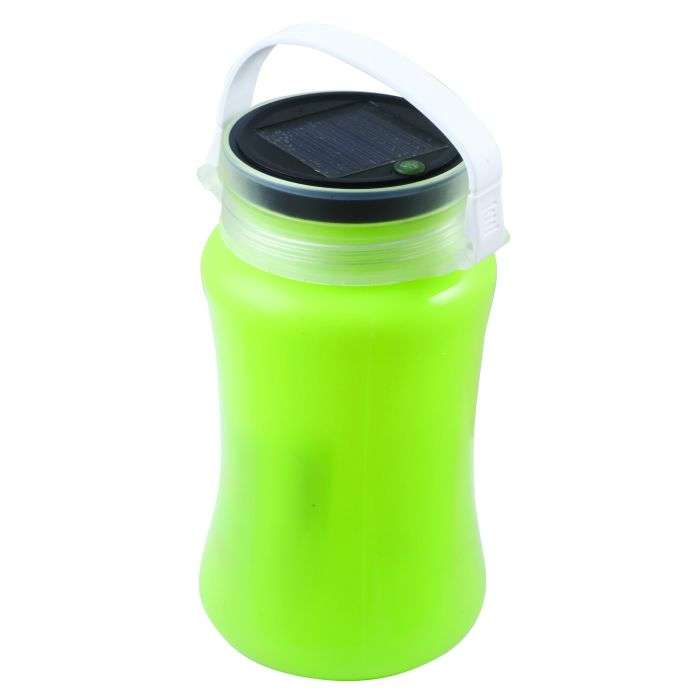 Ultrate LED Rechargeable Green Solar Lantern Bottle