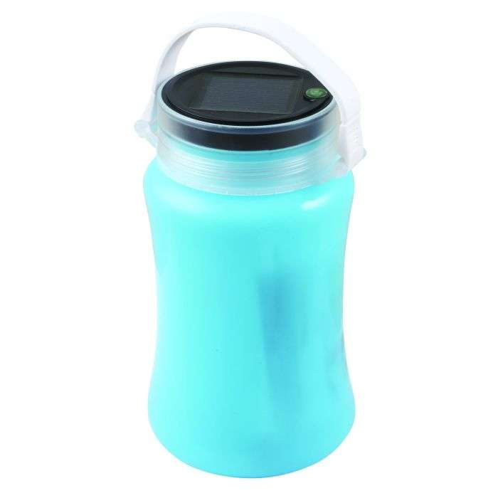 Ultrate LED Rechargeable Blue Solar Lantern Bottle