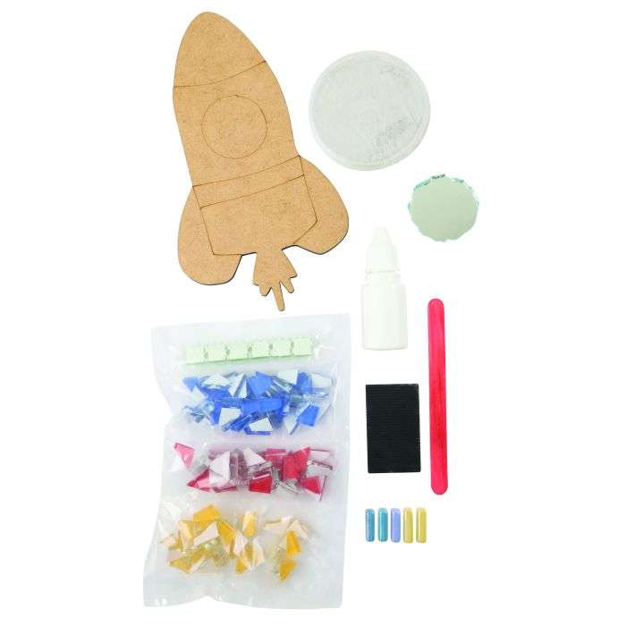 Mosaic Warehouse Mosaic Craft Kit Rocket Ship